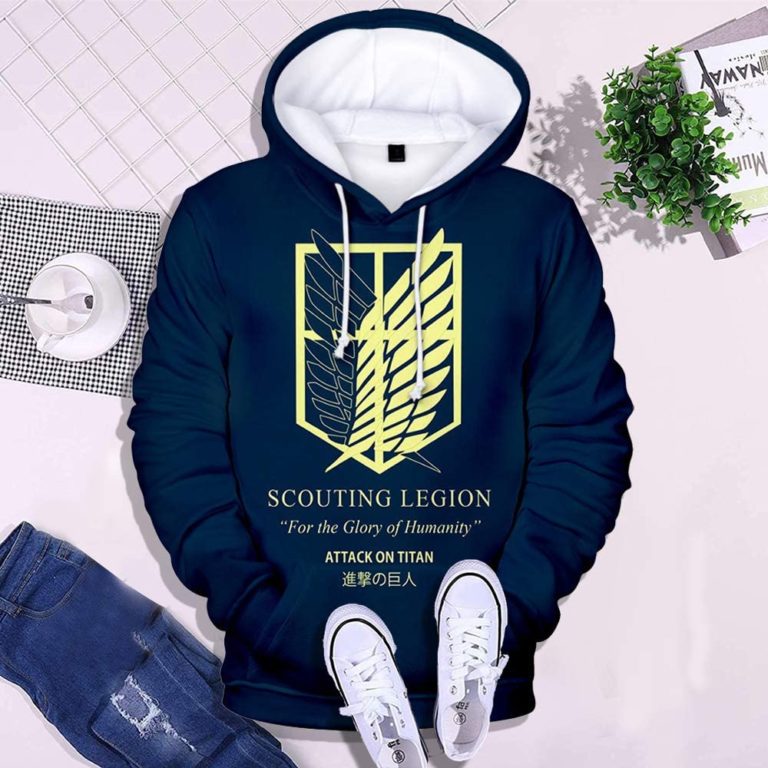 Unisex Attack on Titan Hoodie Shirt – Ackerman Levi RB3456