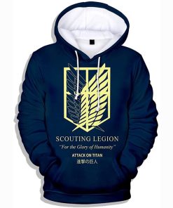 Unisex Attack on Titan Hoodie Shirt – Ackerman Levi RB3456