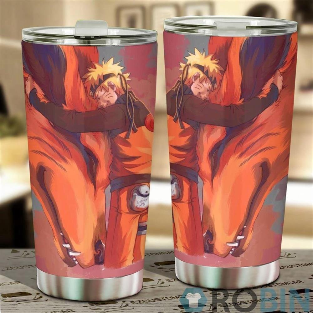 Uzumaki Naruto x Kurama Tumbler Cup Custom Naruto Anime - RobinPlaceFabrics