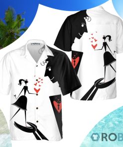 Valentine Big Man And Little Woman Hawaiian Shirt Valentine Big Man And Little Woman Hawaiian Shirt