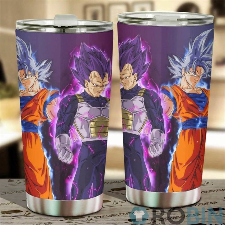 Vegeta Ultra Ego and Goku Ultra Instinct Master Tumbler Cup Dragon Ball Anime