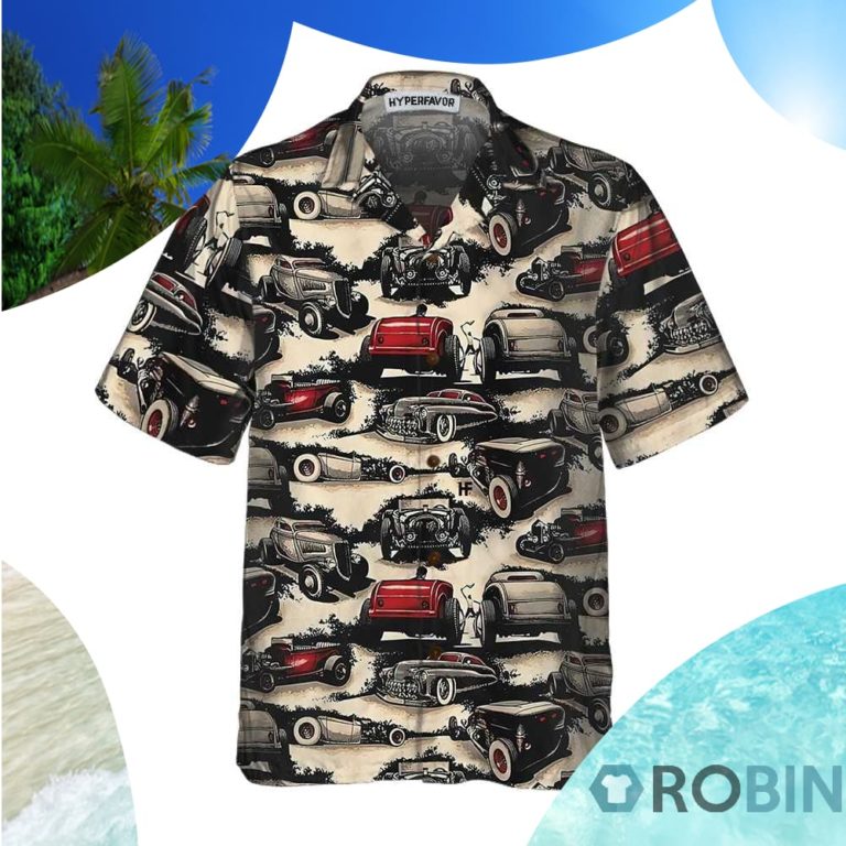 Vintage Hot Rod Hawaiian Shirt