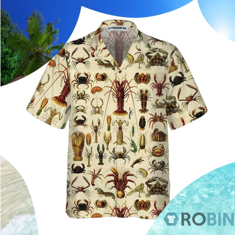 Vintage Lobster And Seafood Lobster Hawaiian Shirt