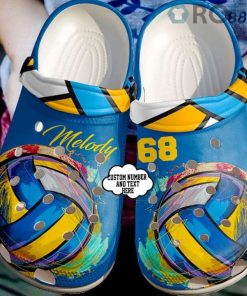 Volleyball Personalized Girl Loves Crocs Crocband Clog