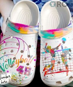 Volleyball Personalized Love Crocs Crocband Clog