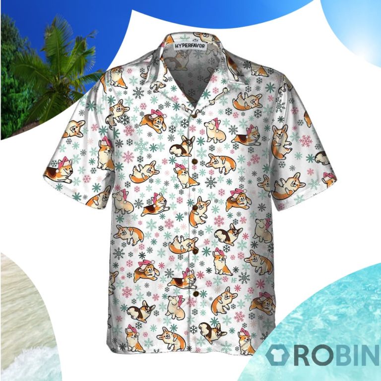 Warm Corgi For A Merry Christmas Hawaiian Shirt