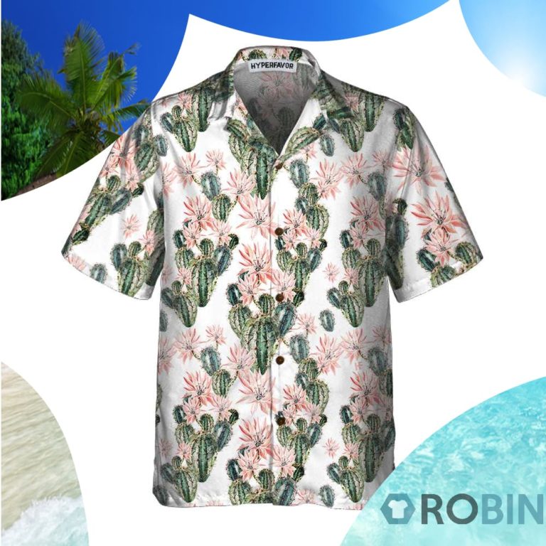 Watercolor Cactus Pattern Cactus Hawaiian Shirt