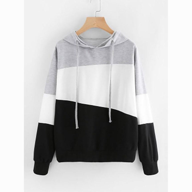 Women’s Color Block Hoodie Shirt