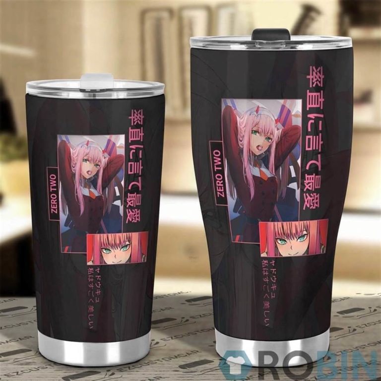 Zero Two Custom Darling In The Franxx Anime Car Tumblers Cup