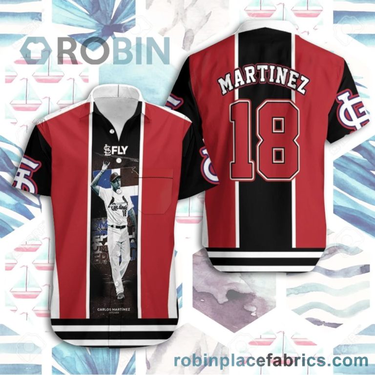 18 Carlos Martinez Of The St Louis Cardinals Hawaiian Summer Shirts