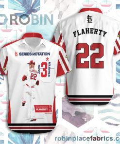 22 Flaherty St Louis Cardinals Short Sleeve Button Down Hawaiian Shirt