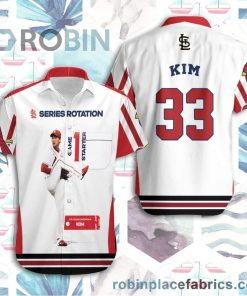 33 Kwang-Hyun Kim St Louis Cardinals Casual Button Down Hawaiian Shirts