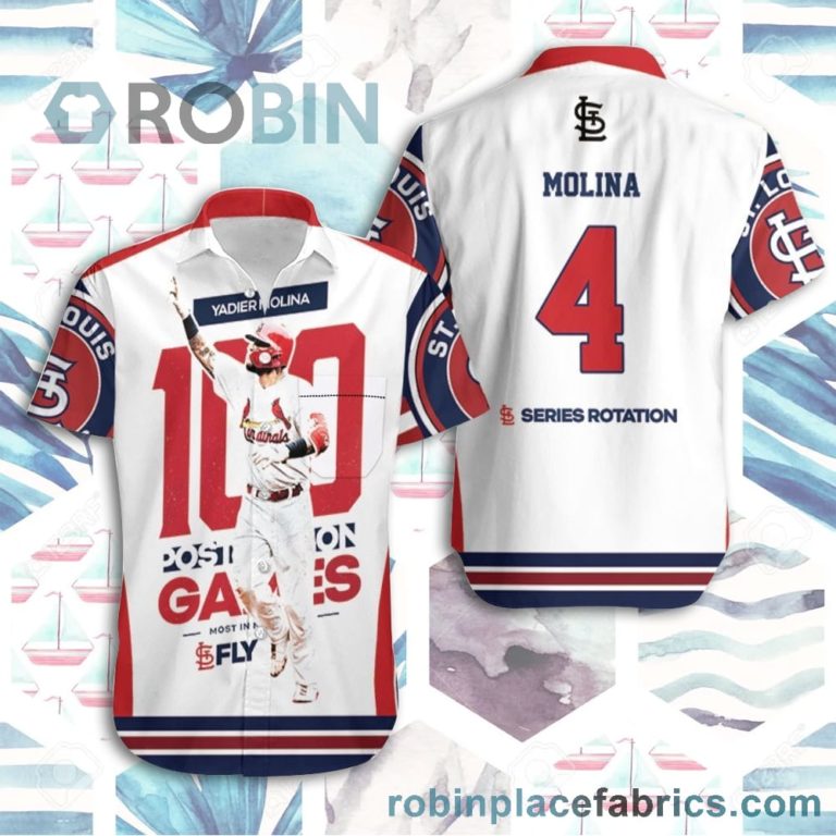 4 Molina Top 100 St Louis Cardinals All Over Print Hawaiian Shirt