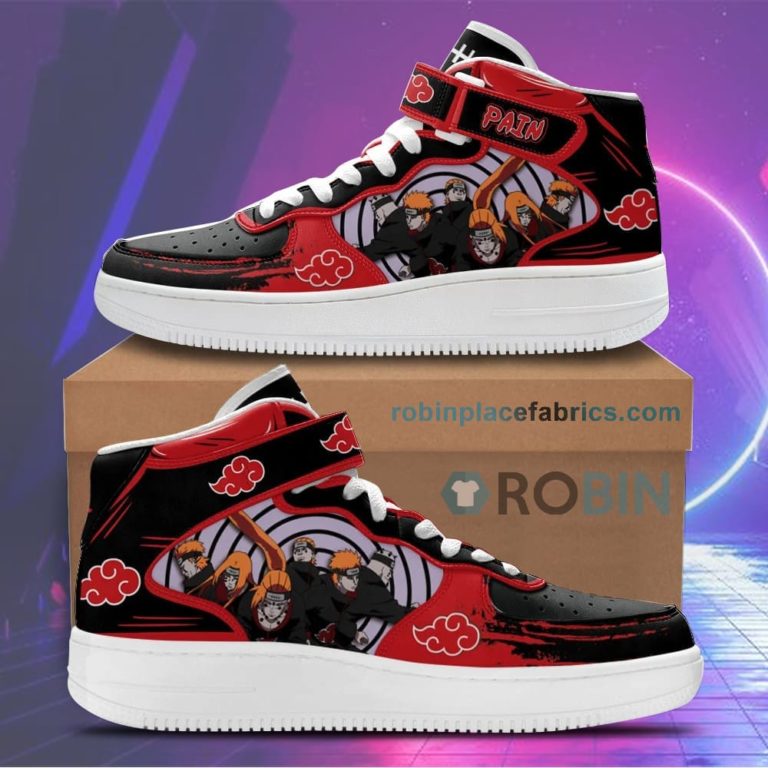 6 Paths of Pain Sneakers Air Mid Custom Anime Akatsuki Shoes