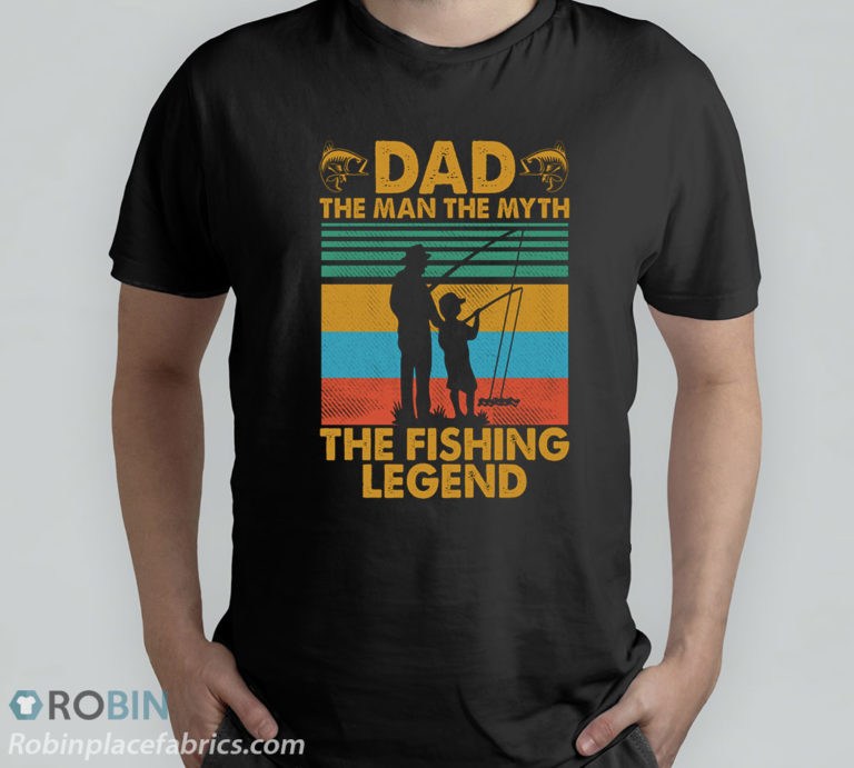 Dad The Man The Myth The Fishing Legend Vintage T-Shirt