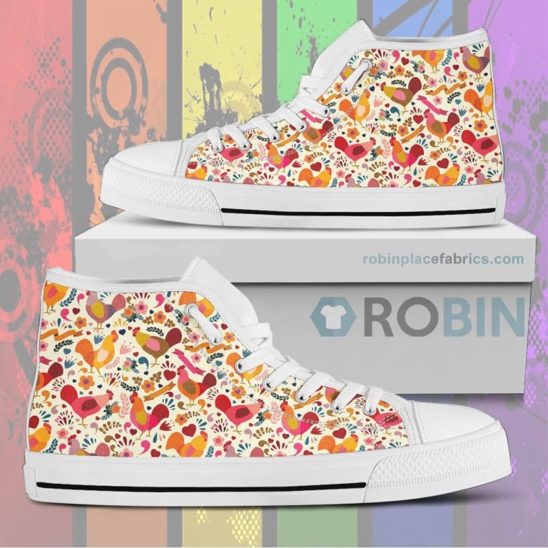 Adorable Chicken Canvas High Top Sneaker