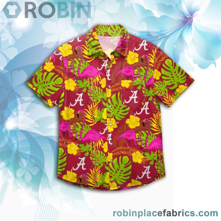 Alabama Crimson Tide NCAA Short Sleeve Button Up Shirt