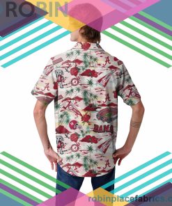 Alabama Crimson Tide Short Sleeve Print Button Up Shirt Alabama Crimson Tide Short Sleeve Print Button Up Shirt