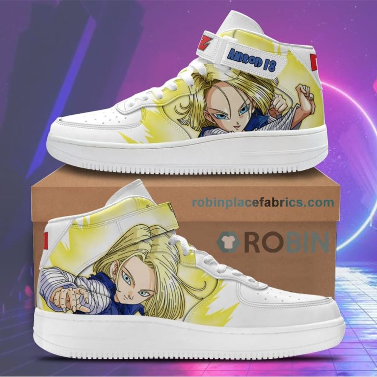 Android 18 Sneakers Air Mid Dragon Ball Anime Shoes