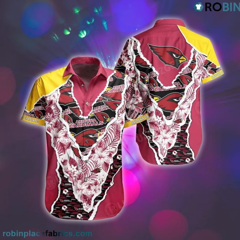 Arizona Cardinals NFL Hawaii Shirt Graphic Floral Pattern