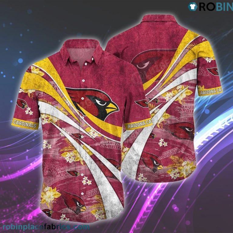 Arizona Cardinals NFL Summer Hawaiian Shirt Floral Pattern Graphic