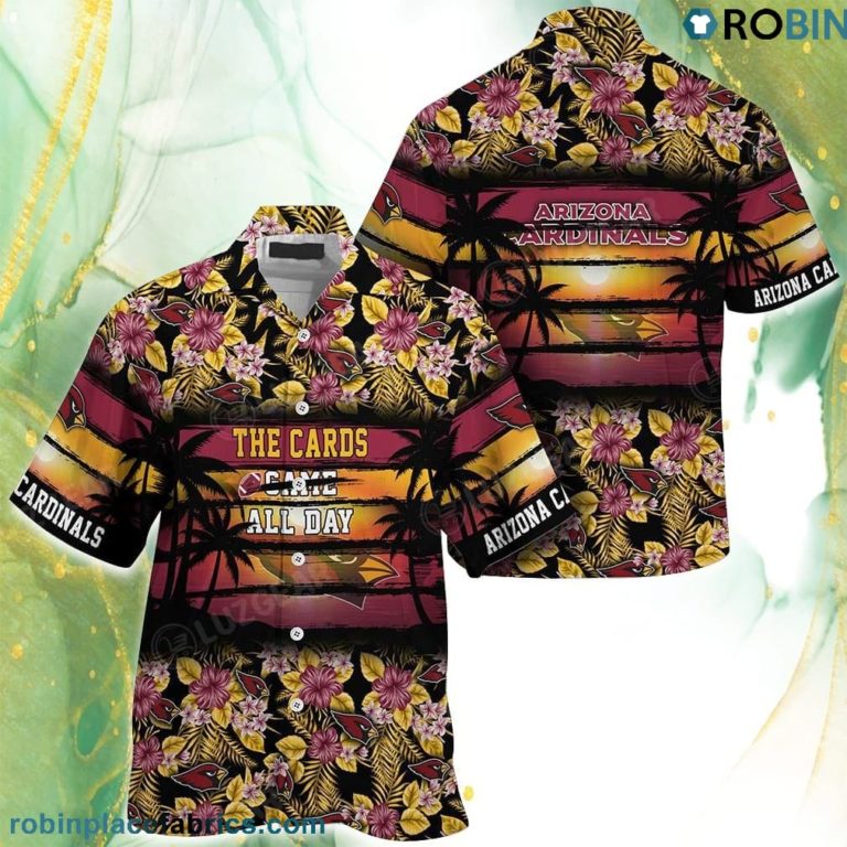 Arizona Cardinals NFL Summer Hawaiian Shirt Floral Pattern Graphic