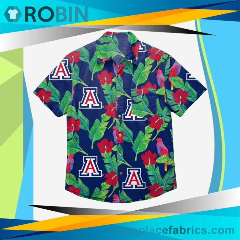 Arizona Wildcats Floral Button Up Shirt