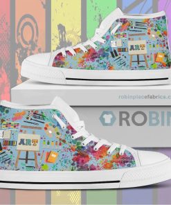 Art Teacher Canvas High Top Shoes