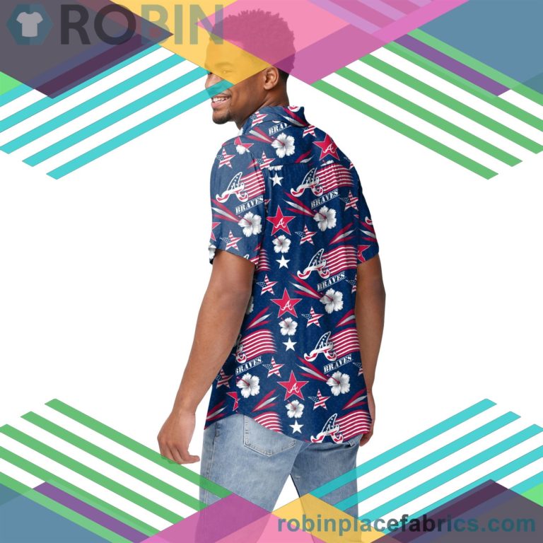 Atlanta Braves Mlb Americana Button Up Shirt