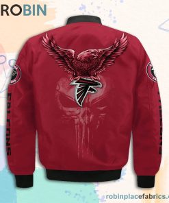 Atlanta Falcons NFL Logo Eagle Skull Bomber Jacket Atlanta Falcons NFL Logo Eagle Skull Bomber Jacket