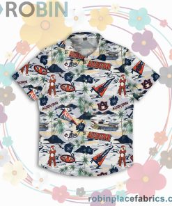 Auburn Tigers NCAA Short Sleeve Button Up Shirt Auburn Tigers NCAA Short Sleeve Button Up Shirt