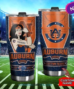 Auburn Tigers Wonder Woman Custom Name Stainless Steel Tumblers Cup Auburn Tigers Wonder Woman Custom Name Stainless Steel Tumblers Cup