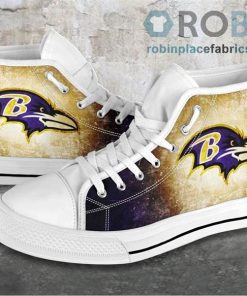 Baltimore Ravens Canvas Shoes High Top Baltimore Ravens Canvas Shoes High Top