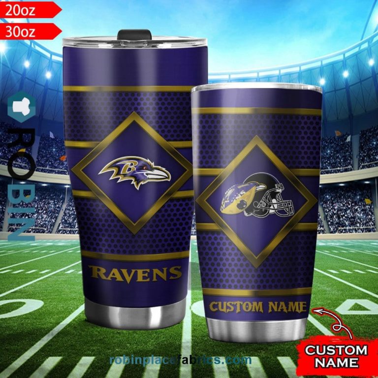 Baltimore Ravens NFL Custom Name Tumblers Cup