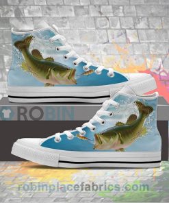 Bass Fishing High Top Canvas High Top Sneaker