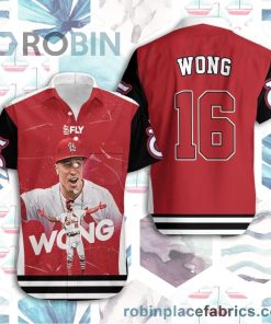 Beach Shirt 16 Kolten Wong St Louis Cardinals Short Sleeve Button Down Hawaiian Shirt