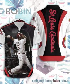 Beach Shirt Albert Pujols Legend Of St Louis Cardinals Busch Stadium Short Sleeve Button Down Hawaiian Shirt