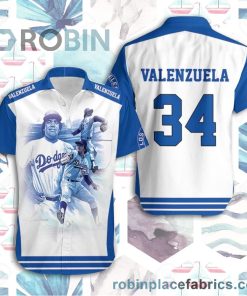 Beach Shirt Fernando Valenzuela La Dodgers Casual Button Down Hawaiian Shirts Beach Shirt Fernando Valenzuela La Dodgers Casual Button Down Hawaiian Shirts