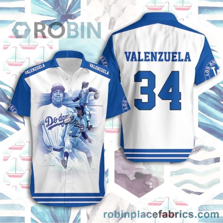 Beach Shirt Fernando Valenzuela La Dodgers Casual Button Down Hawaiian Shirts
