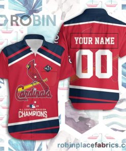 Beach Shirt Nl Central Champions St Louis Cardinals Short Sleeve Button Down Hawaiian Shirt
