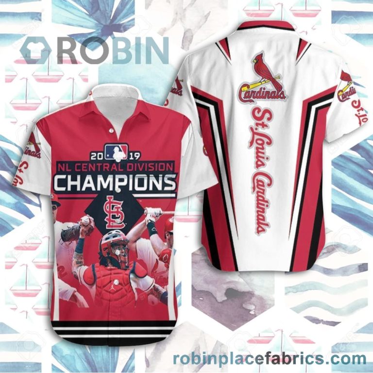 Beach Shirt St Louis Cardinals 2019 Nl Central Champions Short Sleeve Button Down Hawaiian Shirt