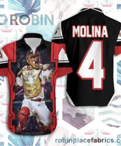 Beach Shirt Yadier Molina St Louis Cardinals Logo Hawaiian Shirt