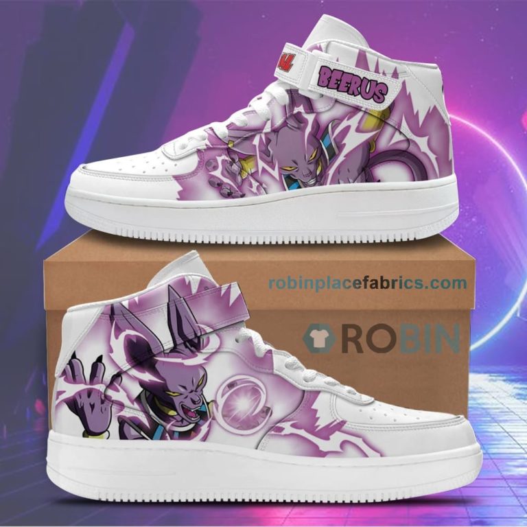 Beerus Sneakers Air Mid Dragon Ball Anime Shoes