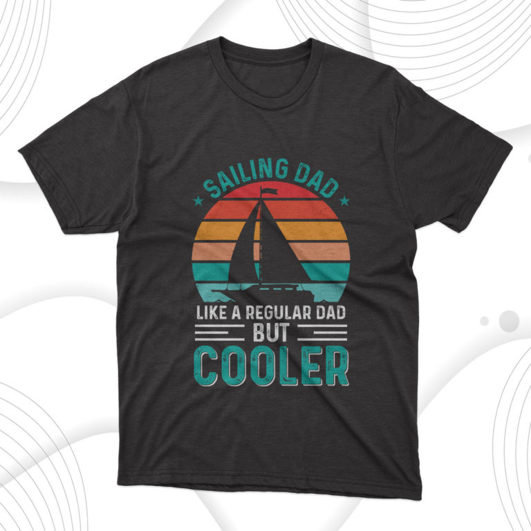 Cooler Sailor Dad Retro Sunset T-Shirt