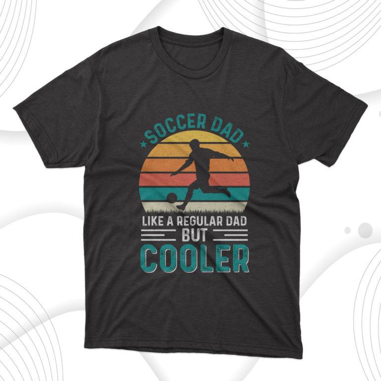 Cooler Soccer Dad Retro Sunset T-Shirt, Gift For Best Father