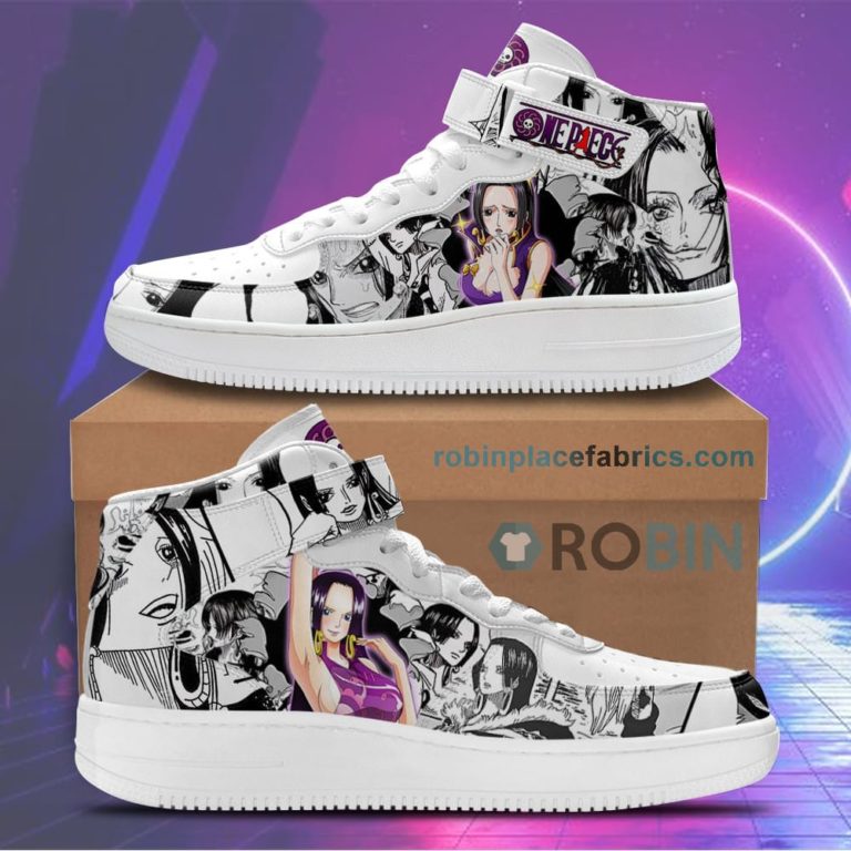 Boa Hancock Sneakers Air Mid Custom One Piece Anime Shoes