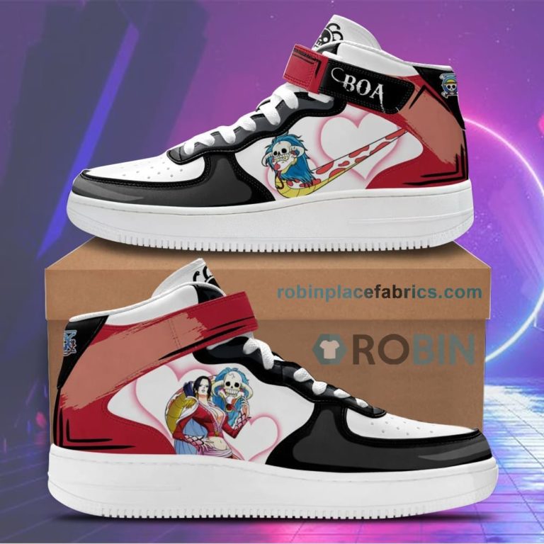 Boa Hancock Sneakers Air Mid One Piece Anime Shoes