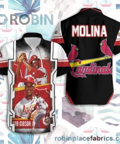 Bob Gibson St Louis Cardinals Legend 45 1935 2020 Casual Button Down Hawaiian Shirts