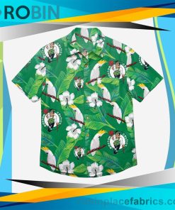 Boston Celtics Floral Button Up Shirt