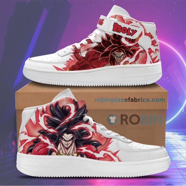 Broly Super Saiyan 4 Sneakers Air Mid Custom Dragon Ball Anime Shoes